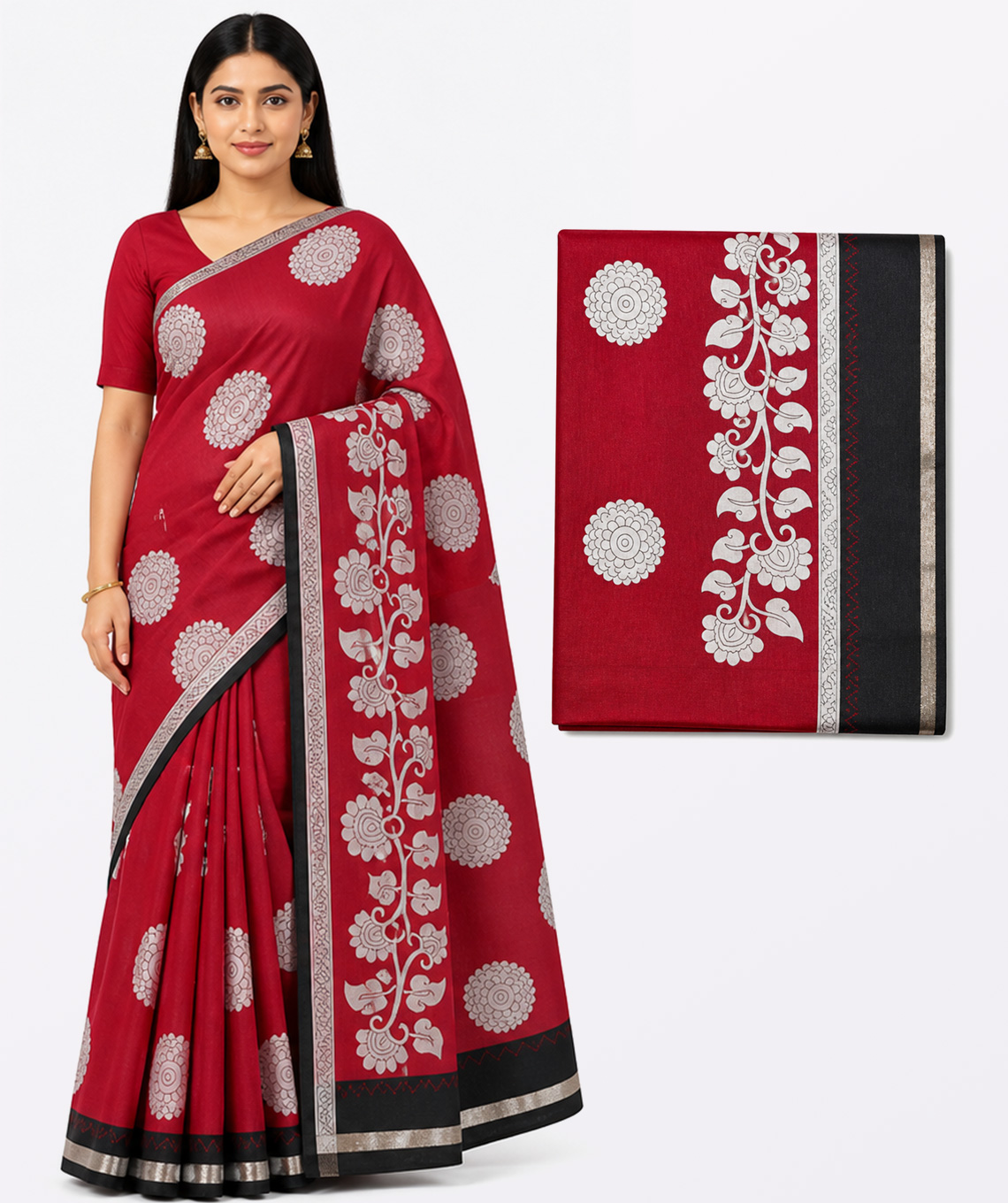 ART Silk Saree – Red
