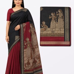Dry Fruit Saree - Maroon