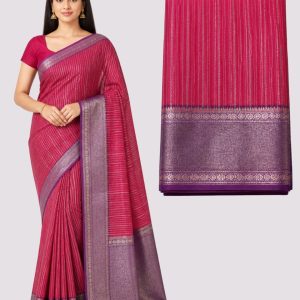 Art Silk Maroon Saree