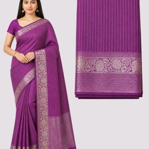 Art Silk Purple Saree