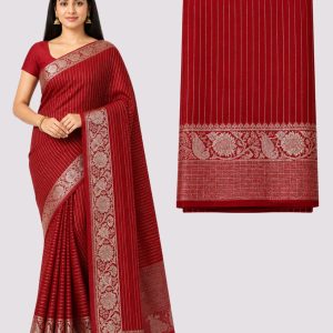 Art Silk Red Saree