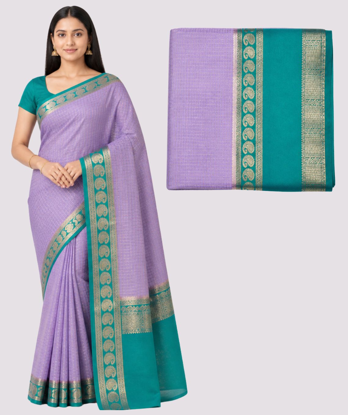 Semi Mysore Crepe Saree