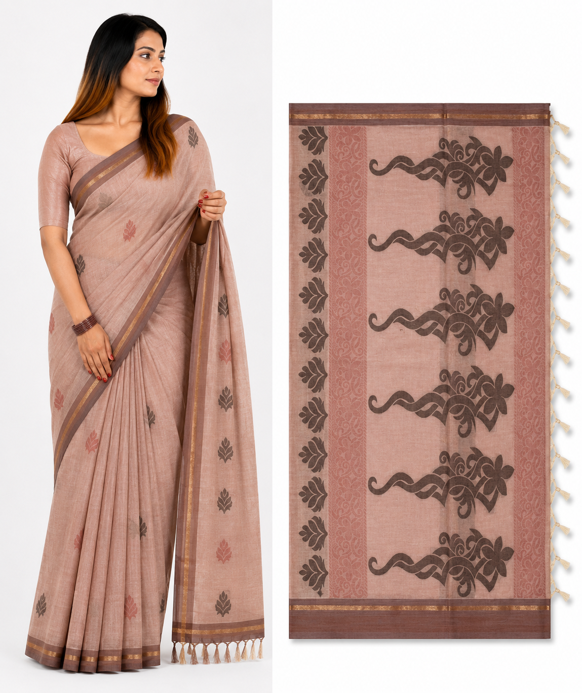 Blush Rose Saree