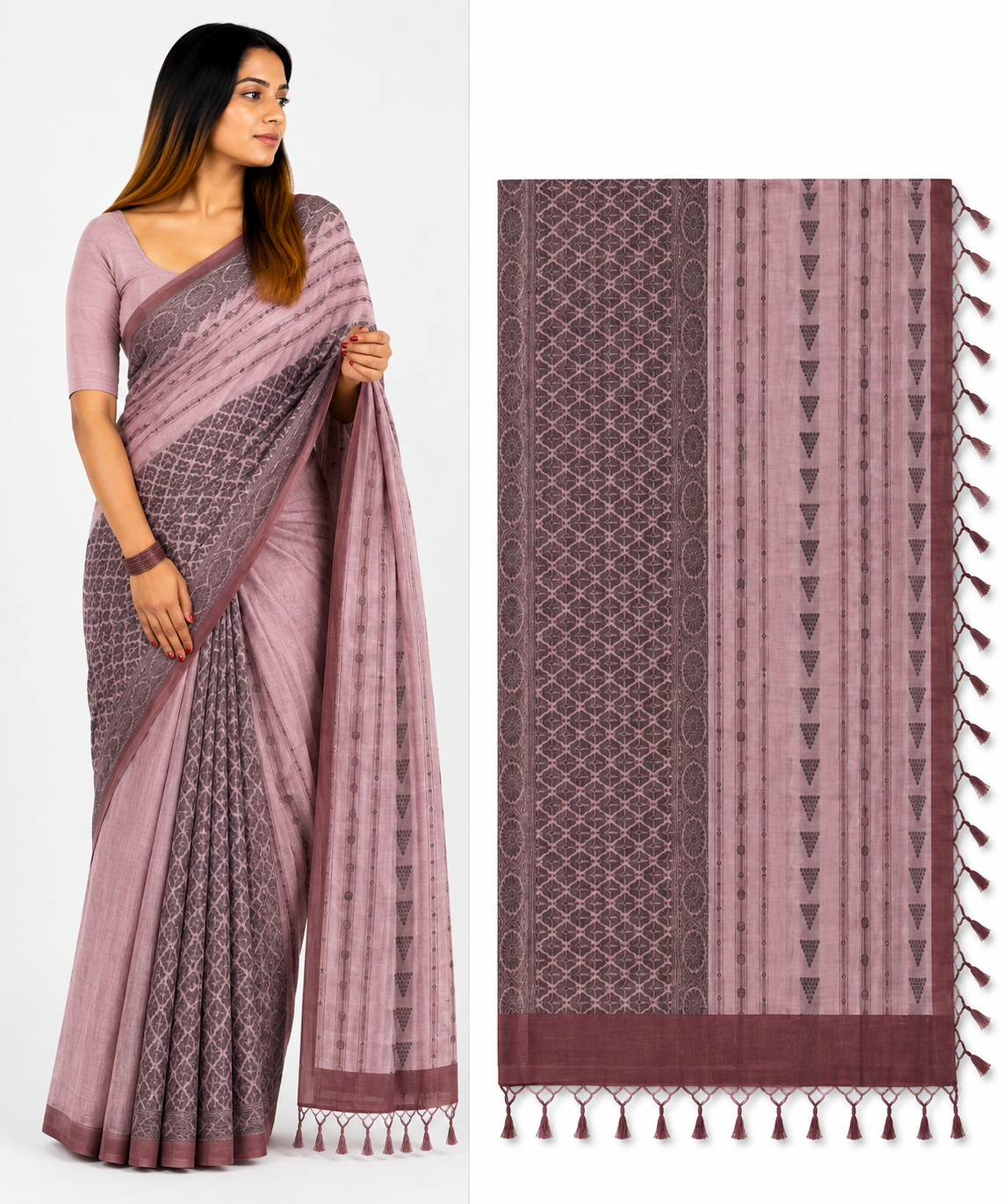 Dusty Mauve Sari