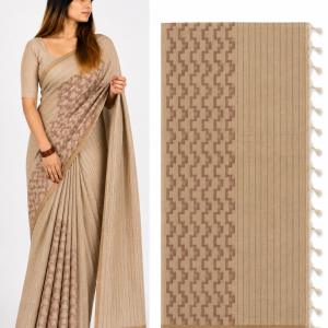 Elegant Beige Saree