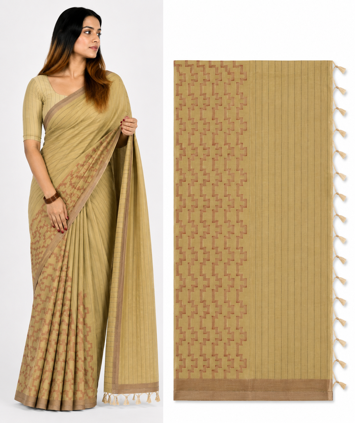 Elegant Geometric Saree-2