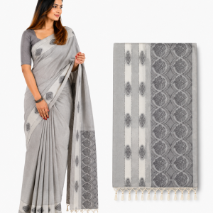 Elegant Grey Saree