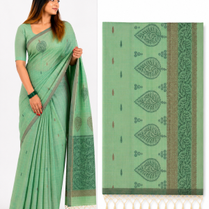 Elegant Sea-Green Sari