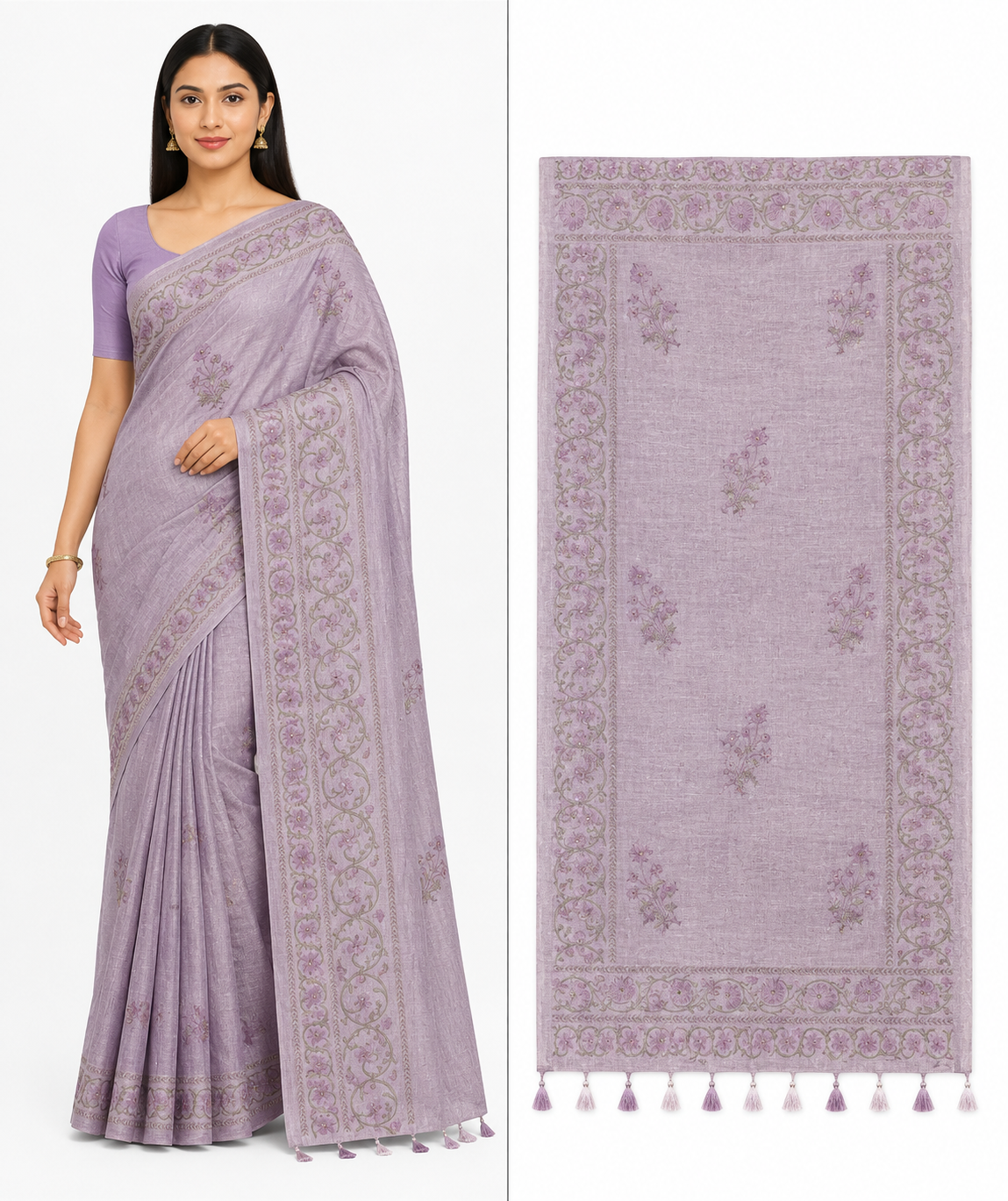 Lavender ART Saree