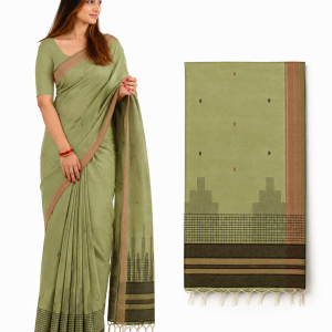 Olive Green Saree