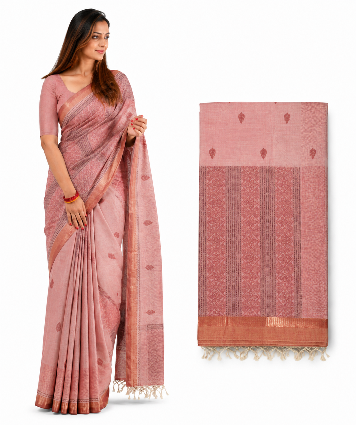 Rose Pink Sari Showcase